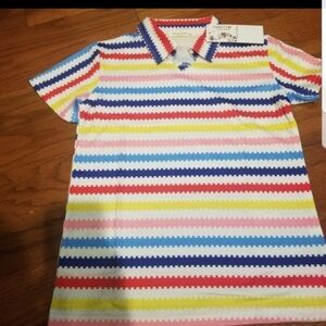 Brand New Barbie Movie ALLEN Costume Shirt Only Striped- Top Size 160